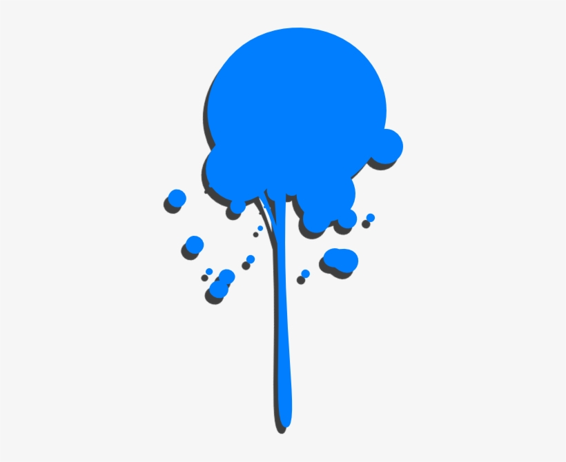 Blue Paint Drip Clip Art.