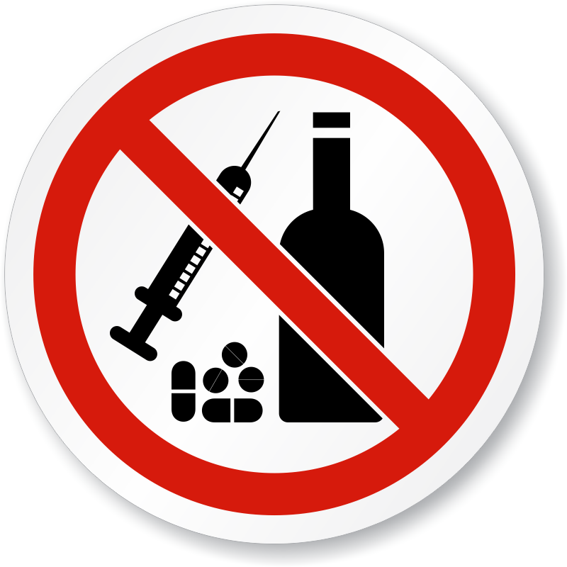 No Drugs Clipart.