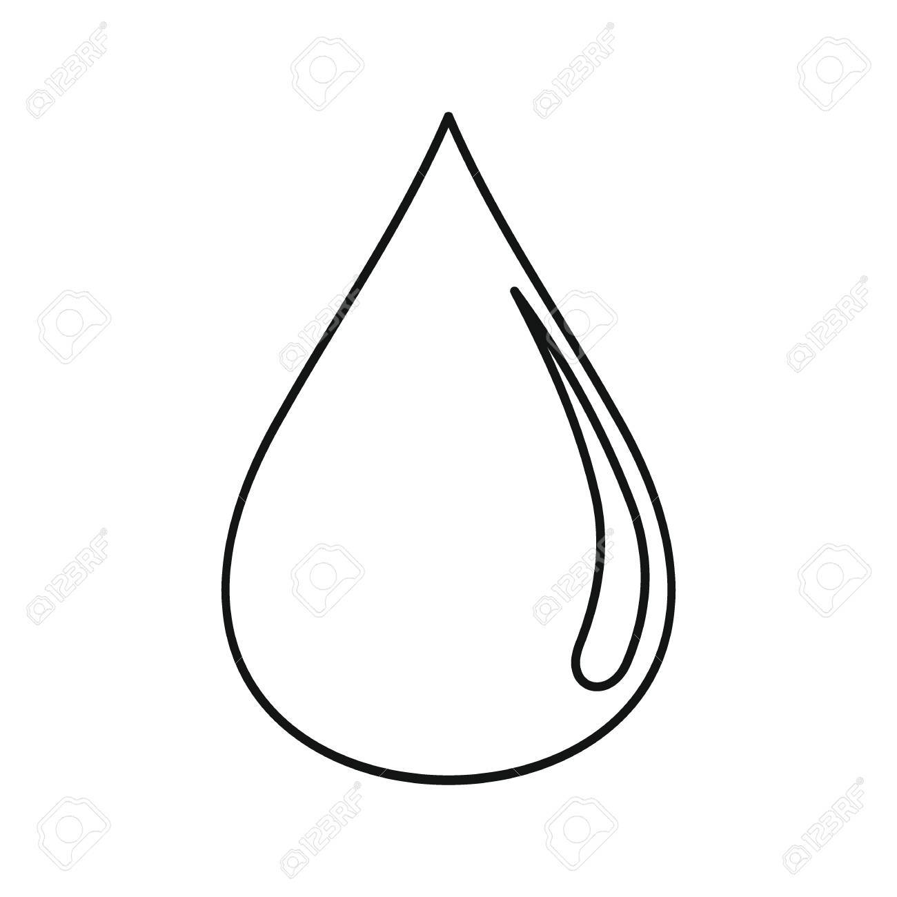 Oil drop icon. Black outline illustration of Oil drop vector...