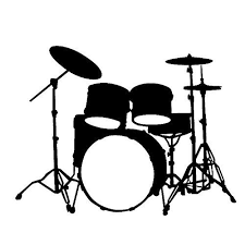 drum kit silhouette.