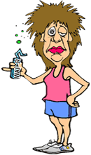 Drunk Woman Clipart.