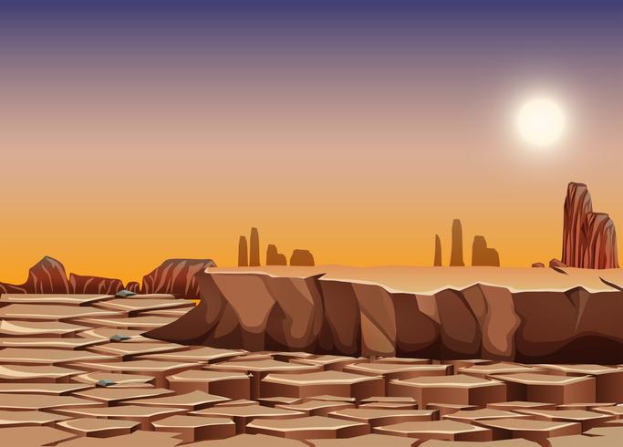 Dry desert landscape scene.