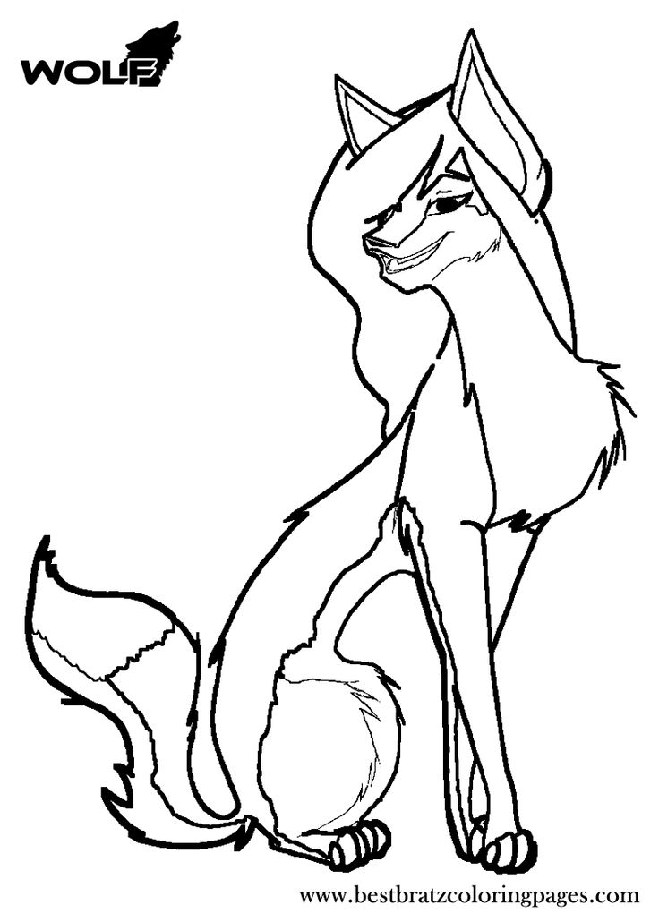Female wolf lineart free.