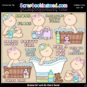 Little Peanuts Rub A Dub Dub ClipArt Graphic Collection.