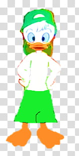 Louie Duck Quack Render Summer transparent background PNG.