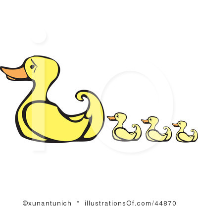 Duck And Ducklings Clipart.