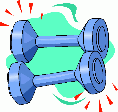 Hand weights clipart.