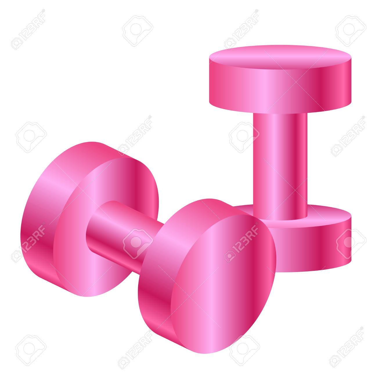 Pink Dumbbell Clipart.