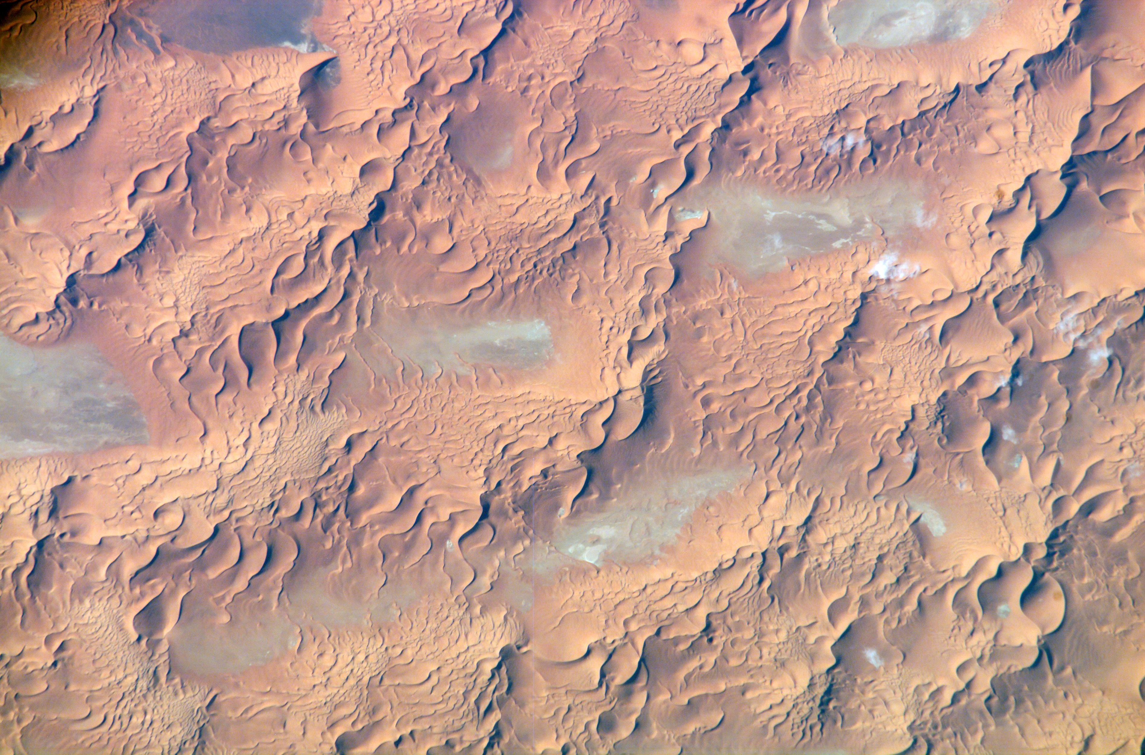 NASA Photograph of Issaouane Dune Sea, Eastern Algeria.