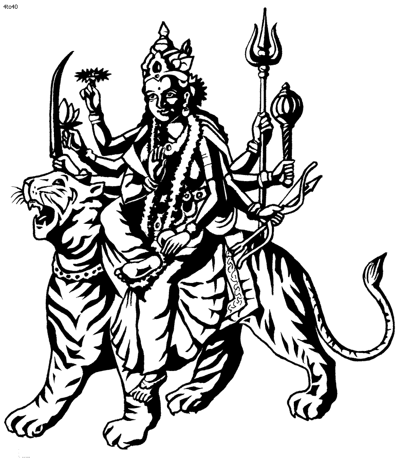 maa durga clipart.