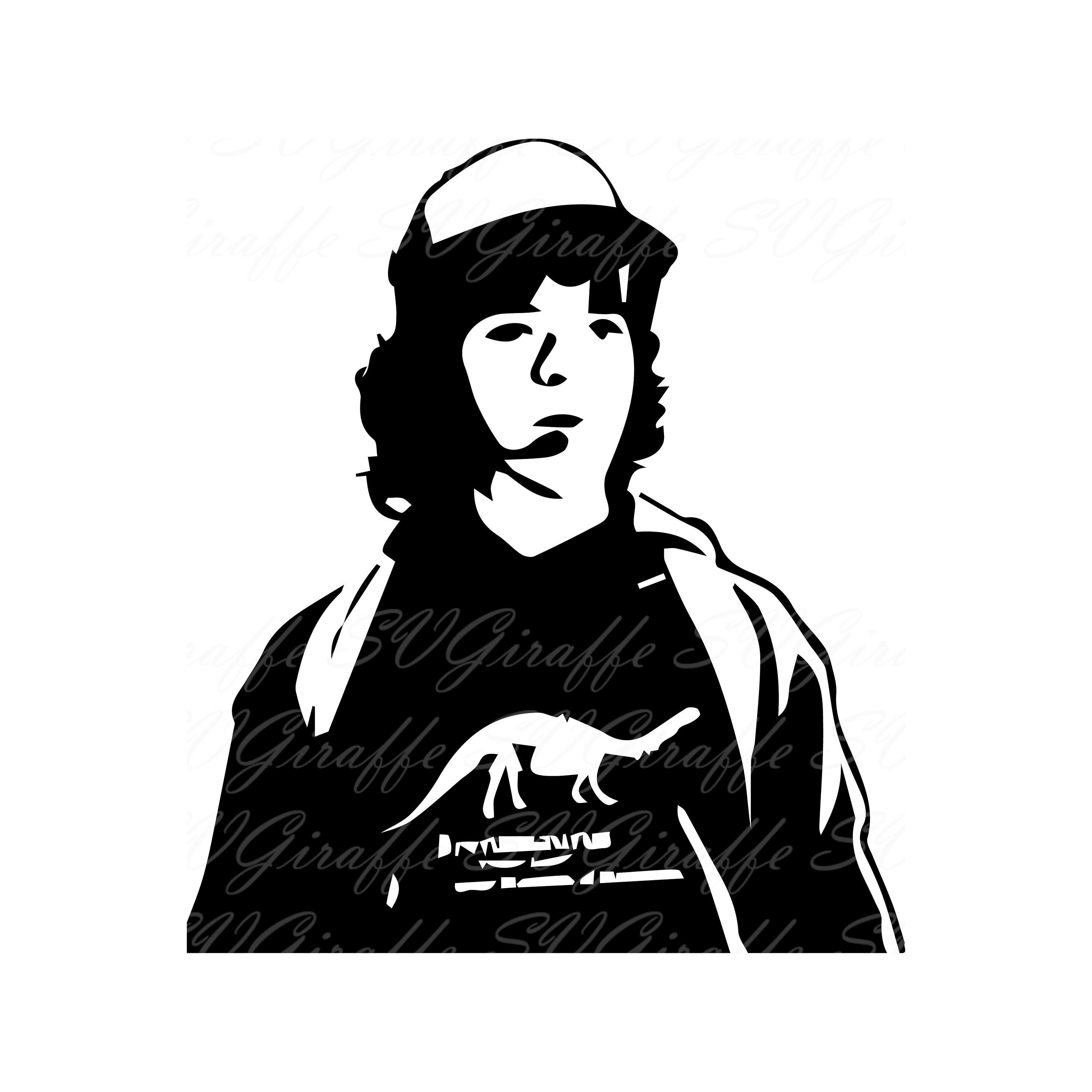 Dustin Stranger Things SVG DXF PNG pdf jpg files.