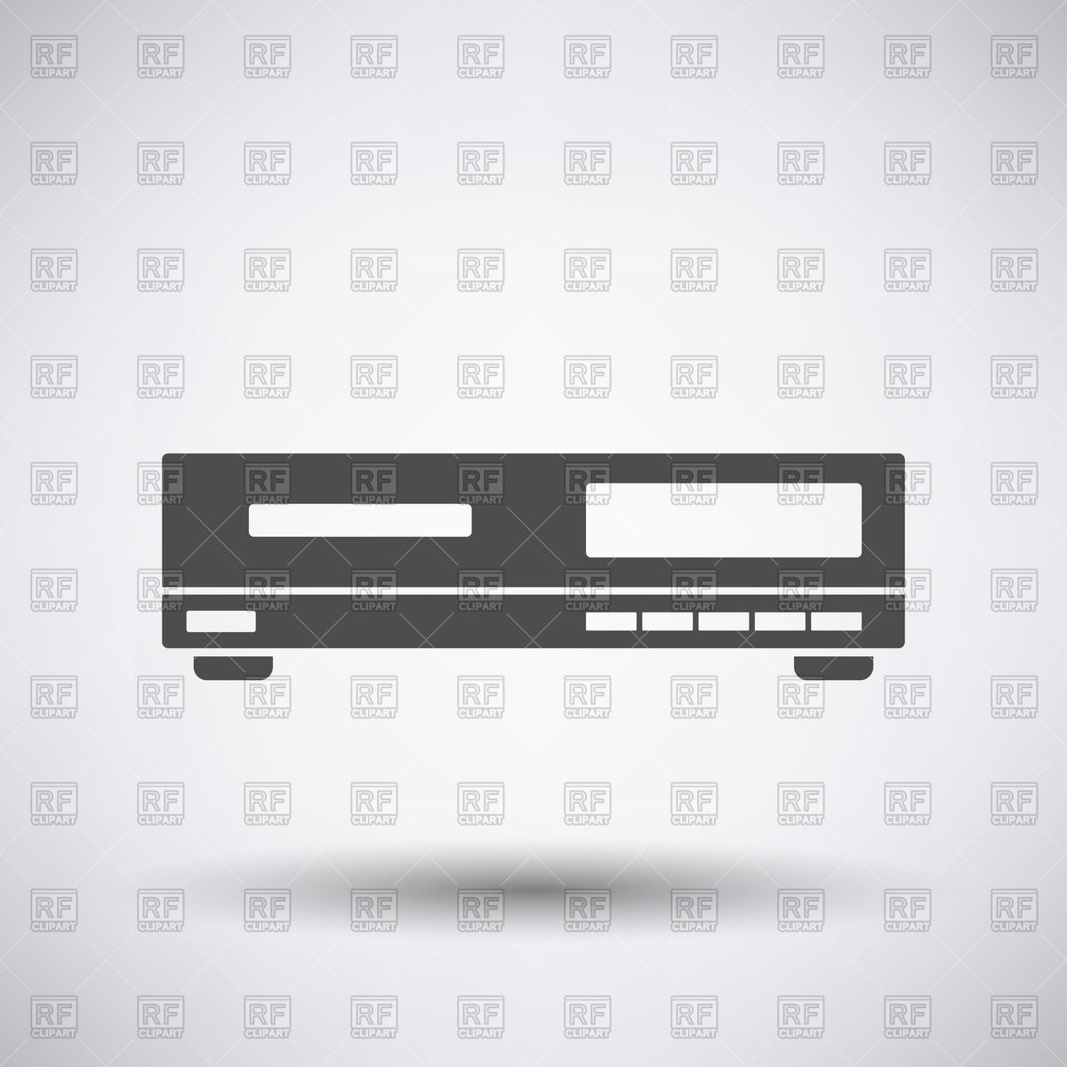 Video cassette recorder (videotape recorder) or DVD player icon.