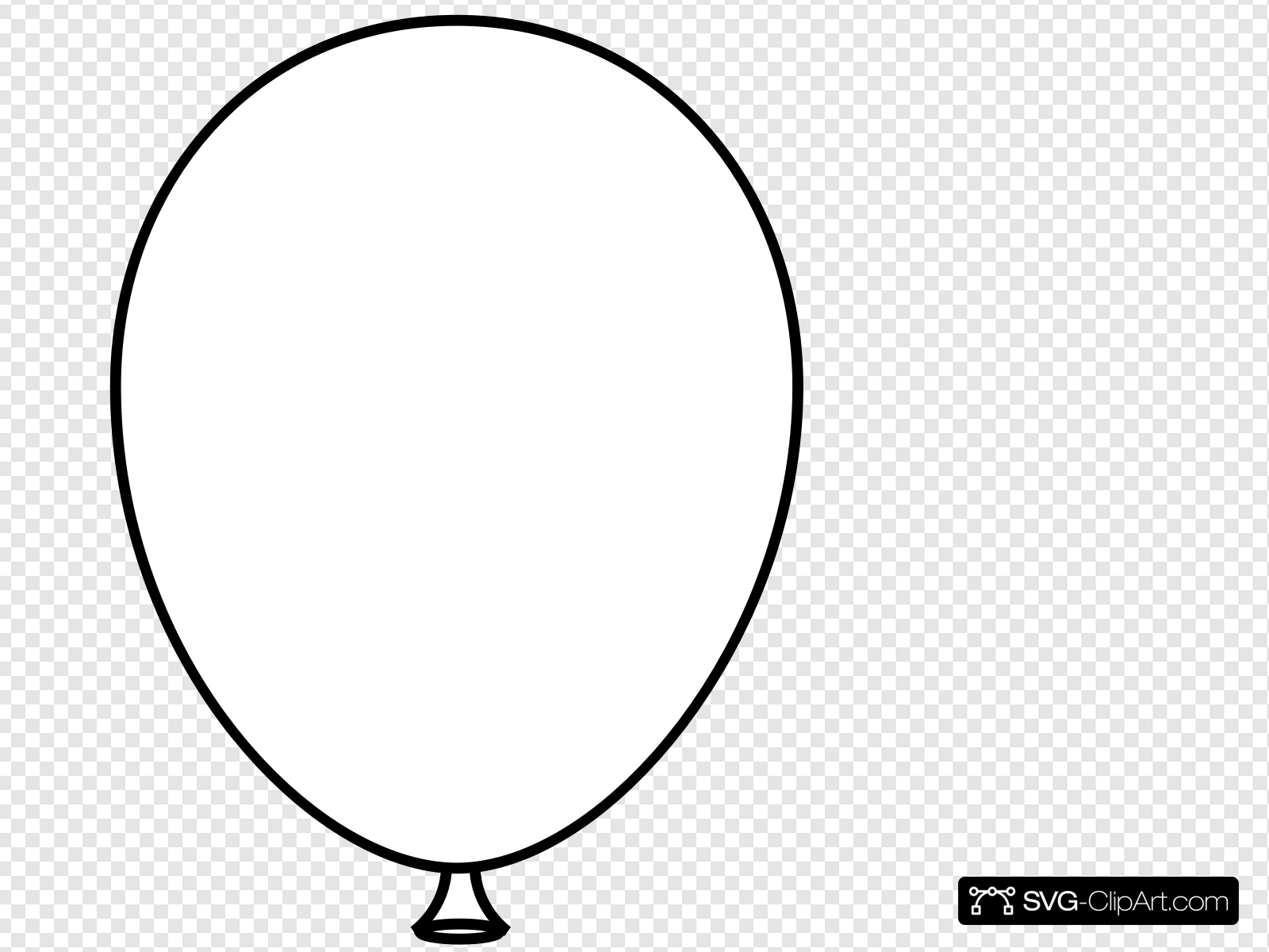 White Balloon Bold Clip art, Icon and SVG.