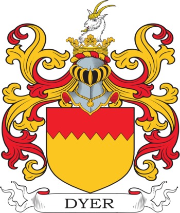 Dyer Coat of Arms Meanings and Family Crest Artwork.
