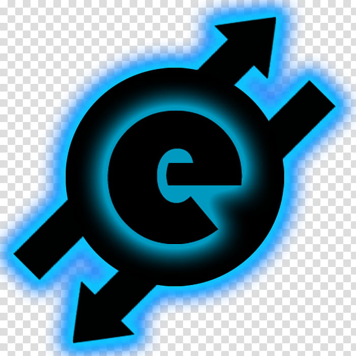 Illuminate, blue and black E logo transparent background PNG.