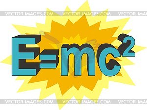 Relativistic formula E=mc2.