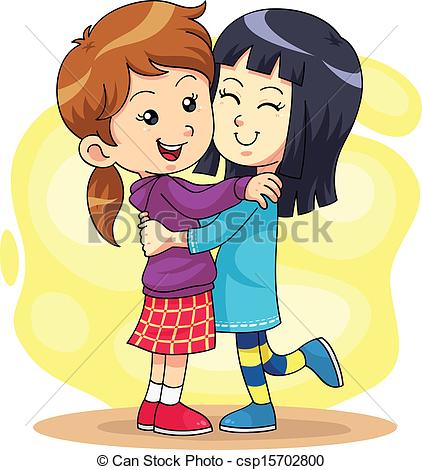 People Hugging Each Other Clipart.