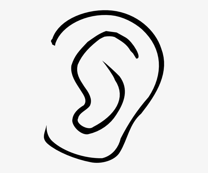 Ear Clipart Black And White.