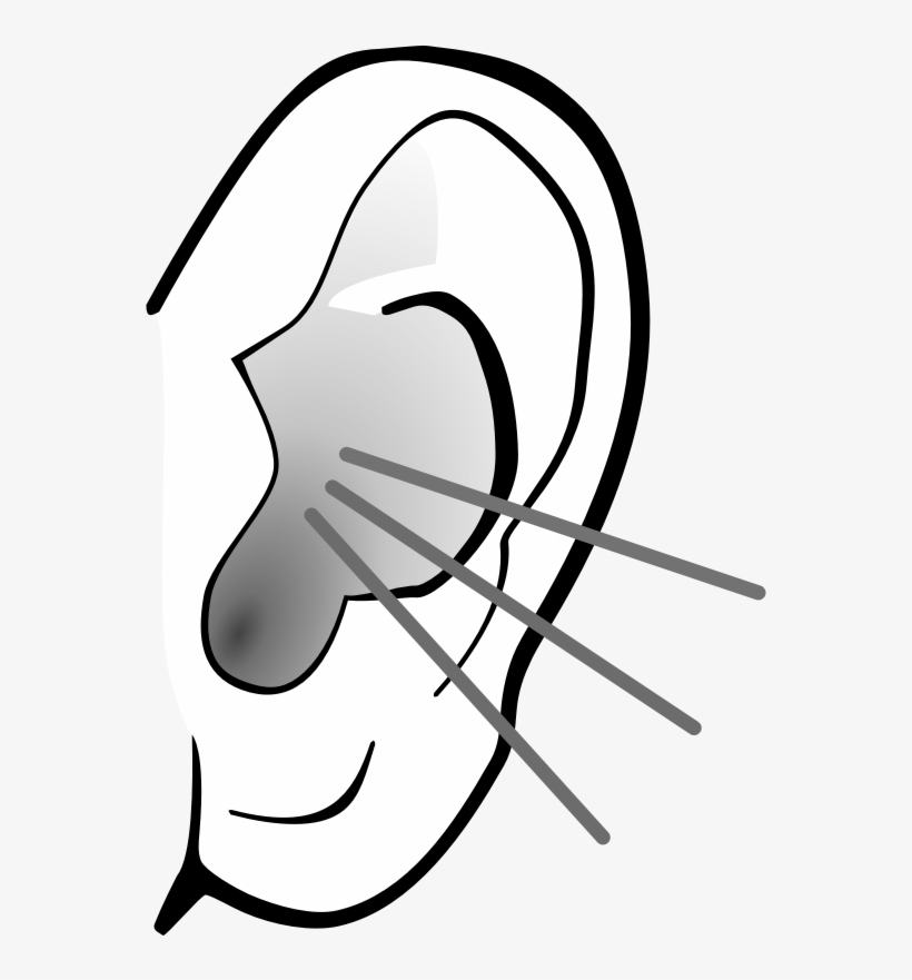 Download Free png Listening Ear Clipart Black And White Ears Png.