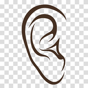 Pair of human ears graphic, Cartoon Ears transparent.