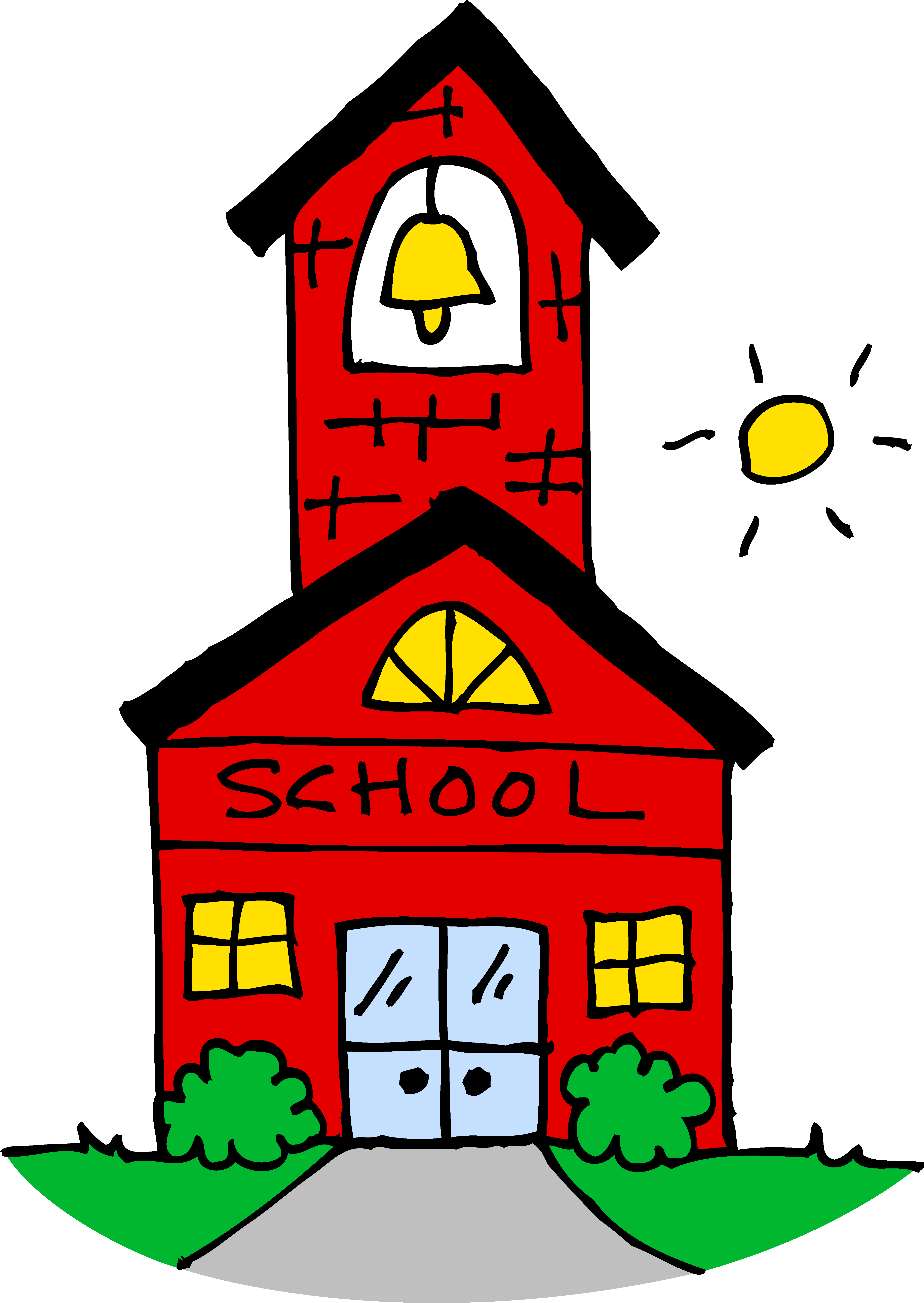 School Building Clipart.