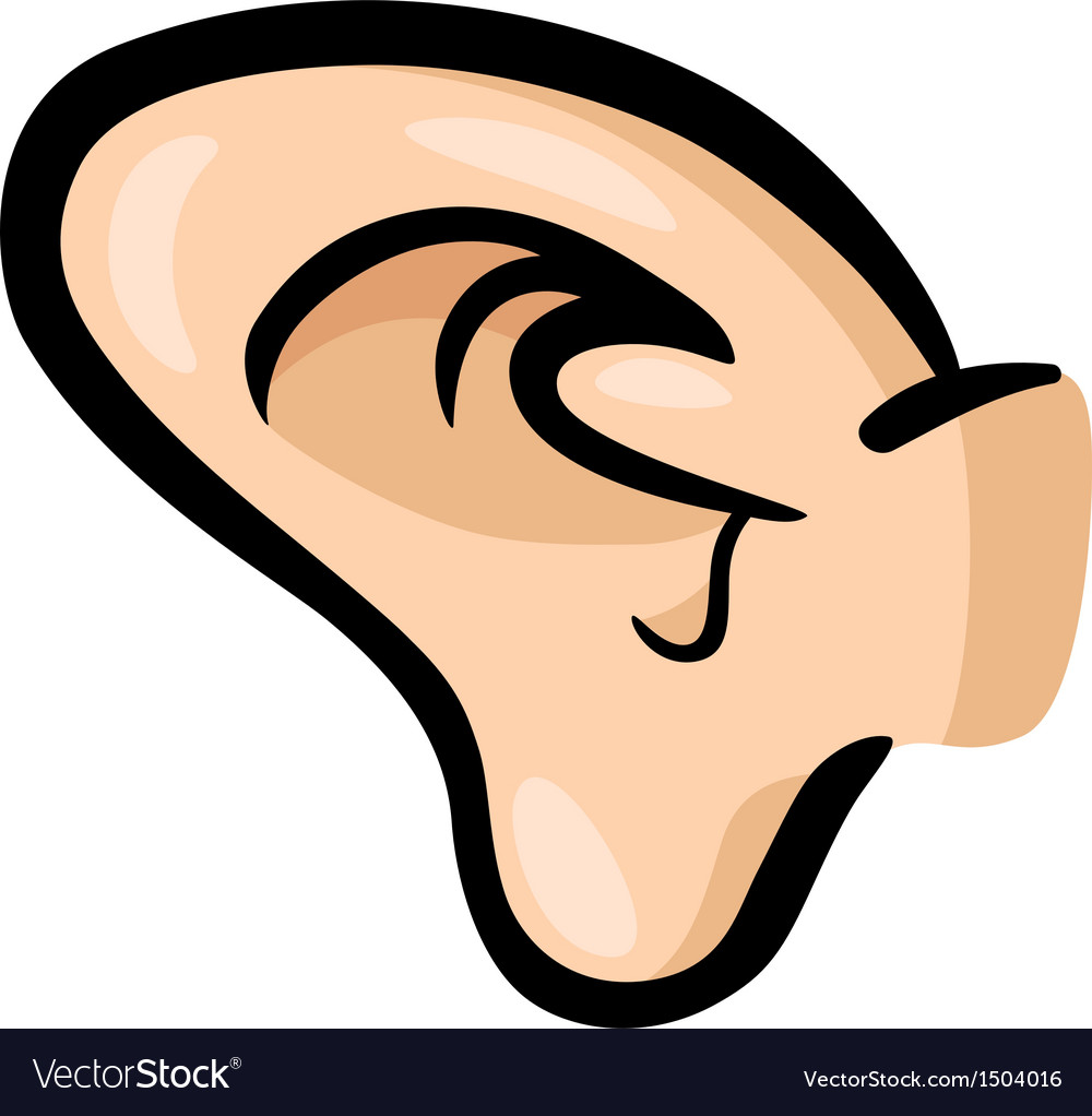 Ear clip art cartoon.