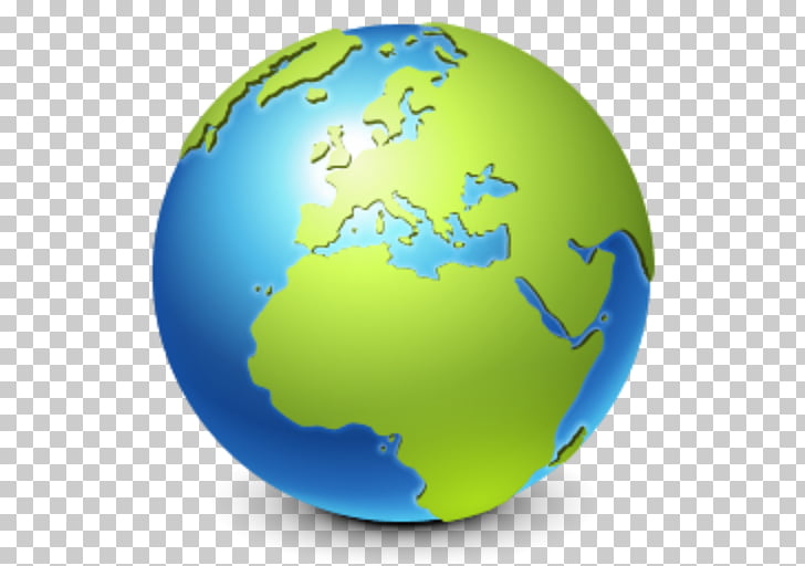 Earth Globe Icon, Globe , green and blue earth globe.