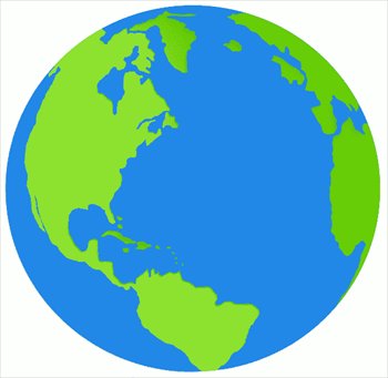Planet earth 2 color clipart.