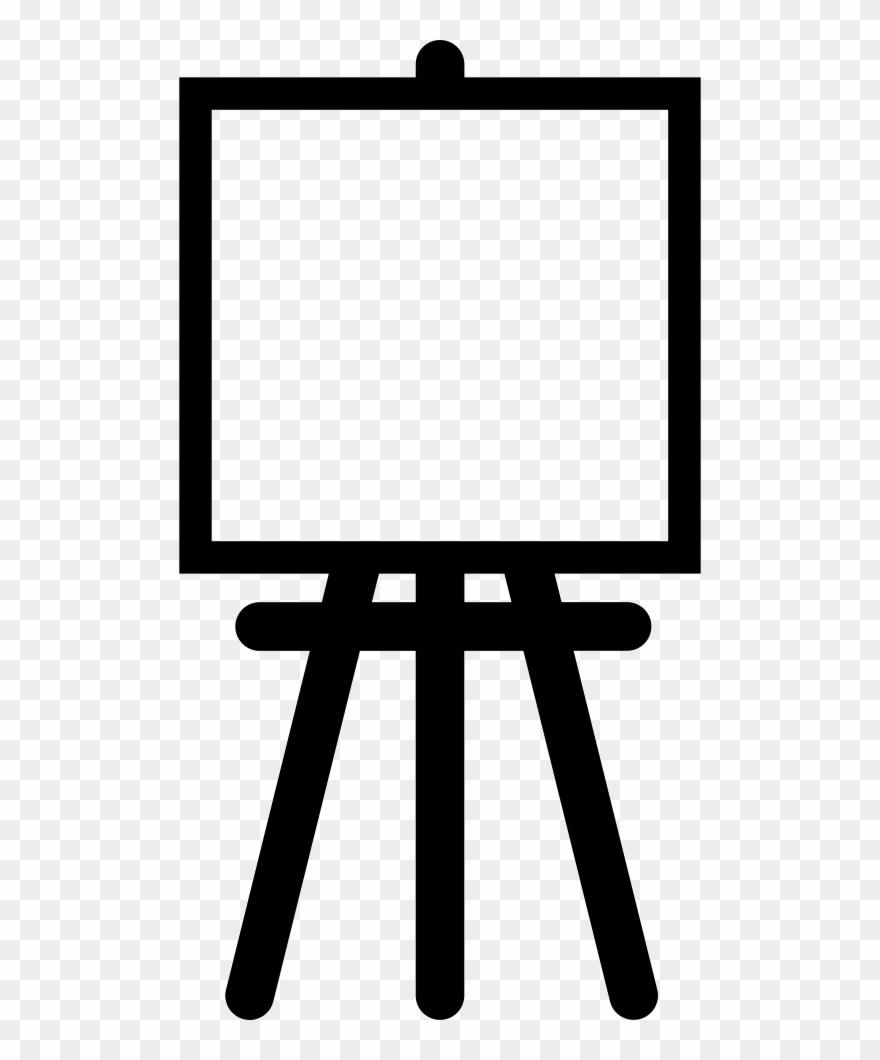 Vector Black And White Download Painter Easel With.