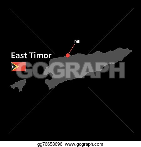 East timor map clipart.
