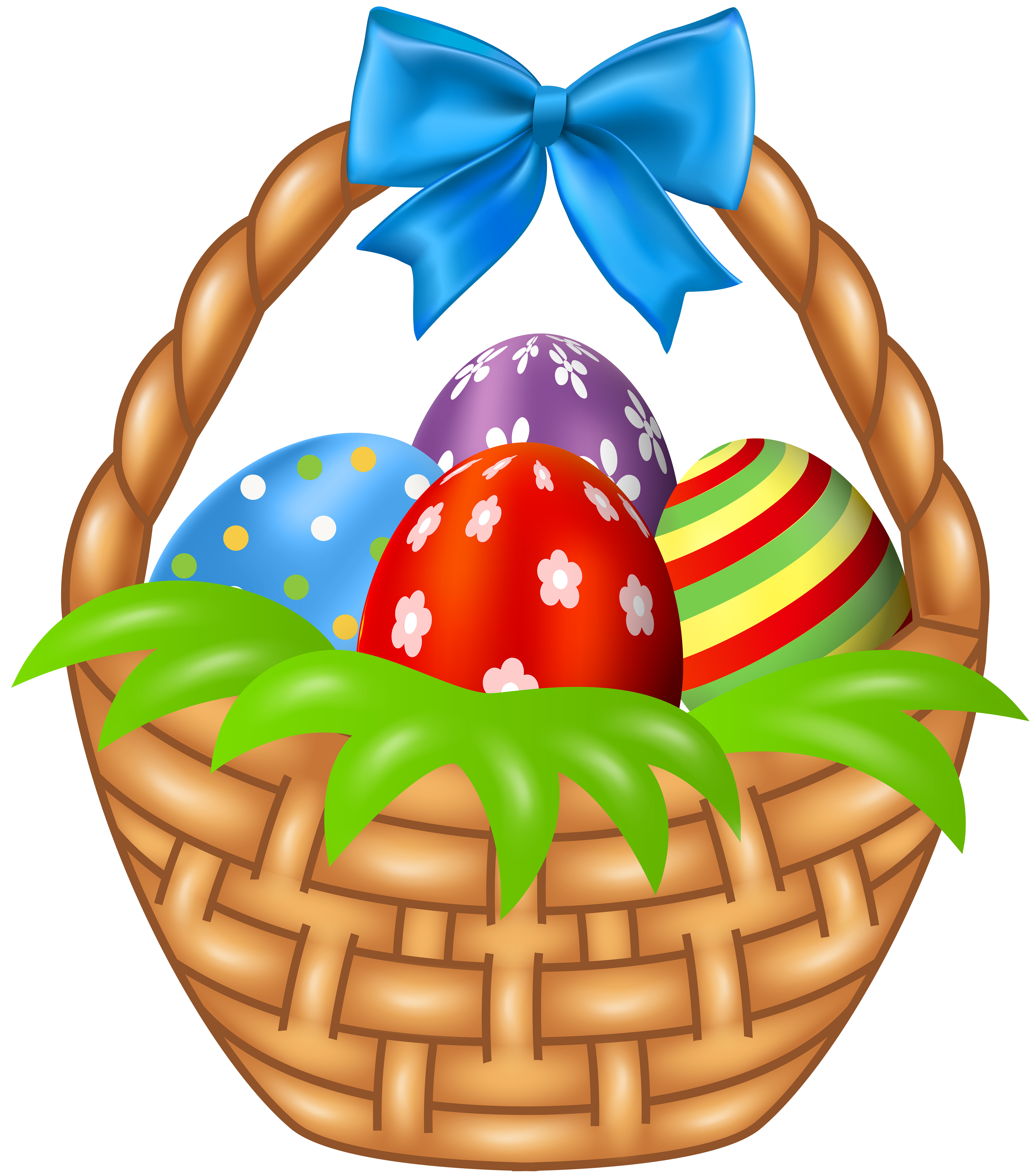 Easter Basket Clip Art Image.