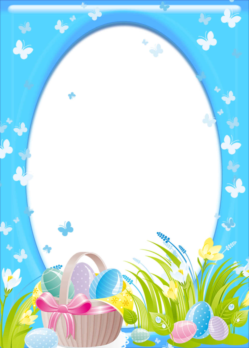 Easter Transparent PNG Frame.