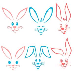 Download easter bunny face with monogram clipart 20 free Cliparts ...