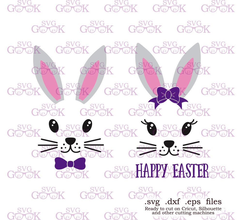Download easter bunny face with monogram clipart 20 free Cliparts ...