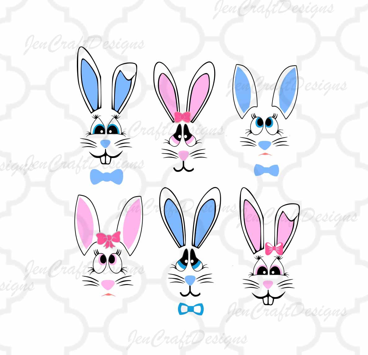 Download easter bunny face with monogram clipart 20 free Cliparts ...