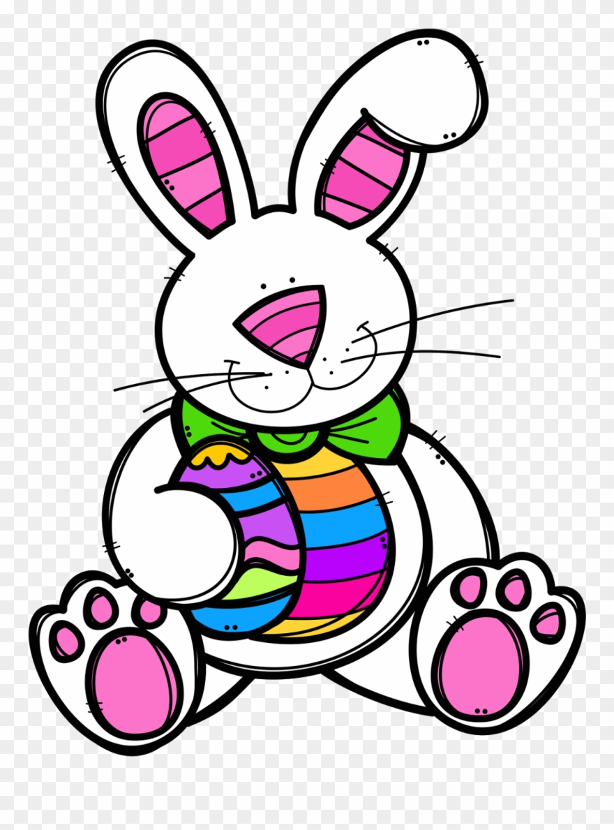 Hopping Easter Bunny Clipart For Kids.