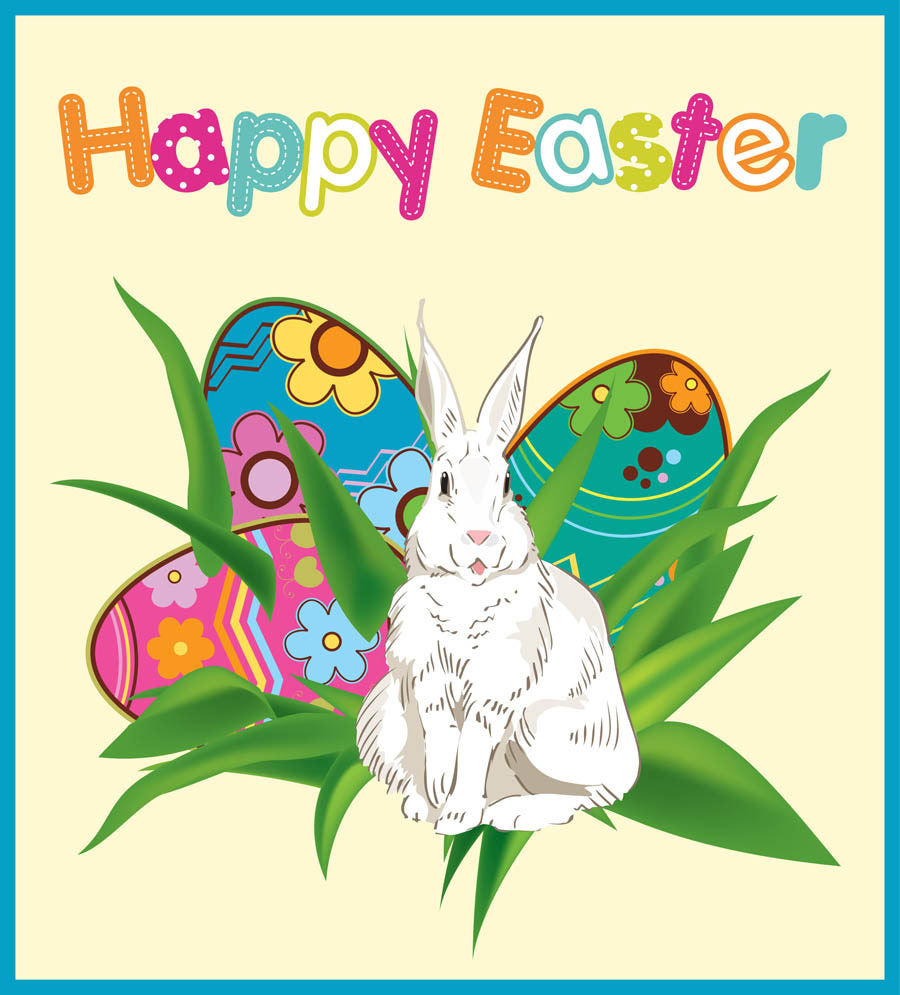 Easter Day Clip Art and Photo March Calendar.