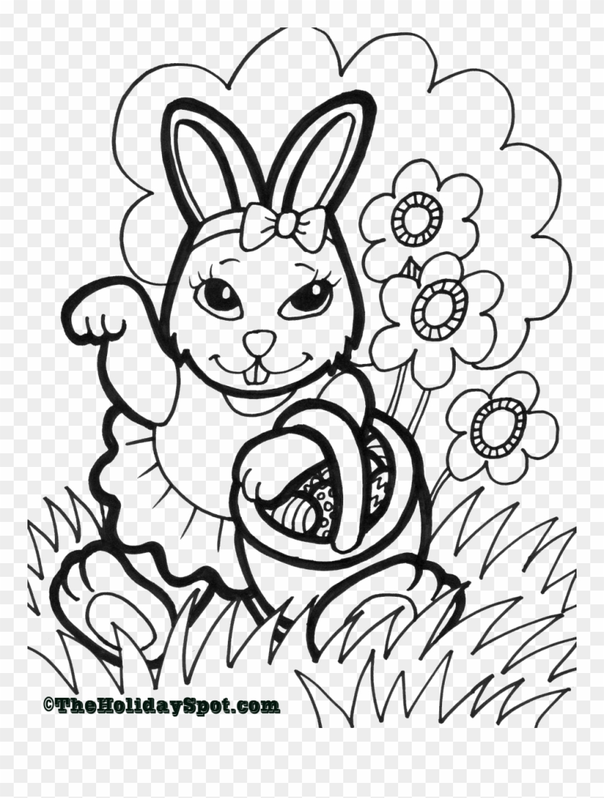 Easter Coloring Page Print And Color.