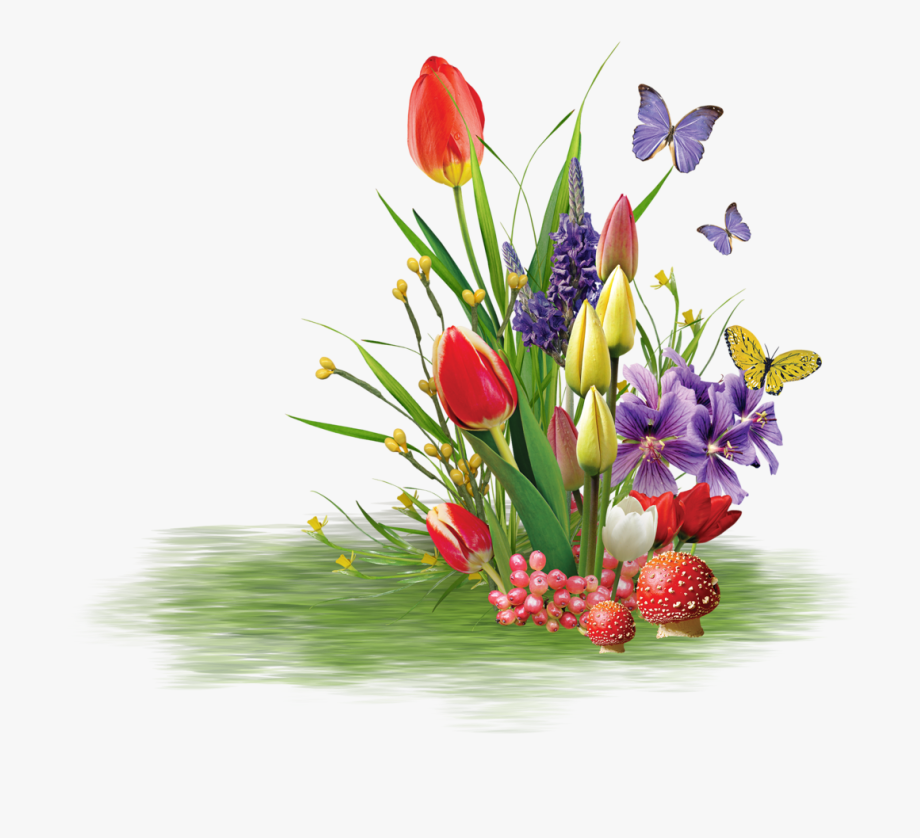 Easter Flower Bouquet Clip Art Watercolor Flowers Tutorial Flower