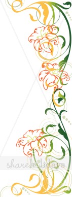 329 Easter Lily free clipart.