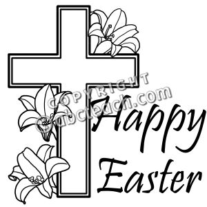 Religious Easter Clipart Black And White.