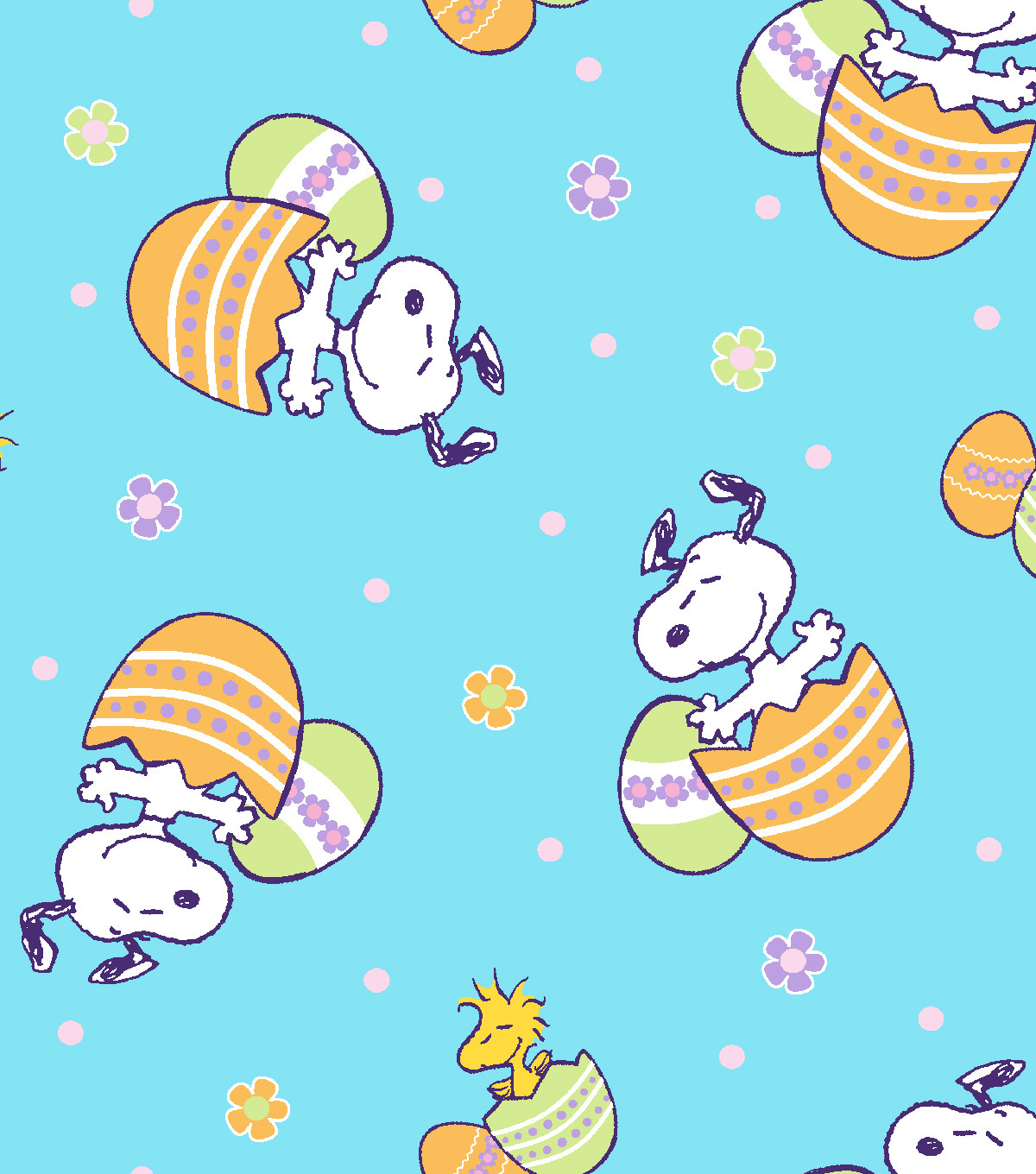 Peanuts Easter Cotton Fabric.