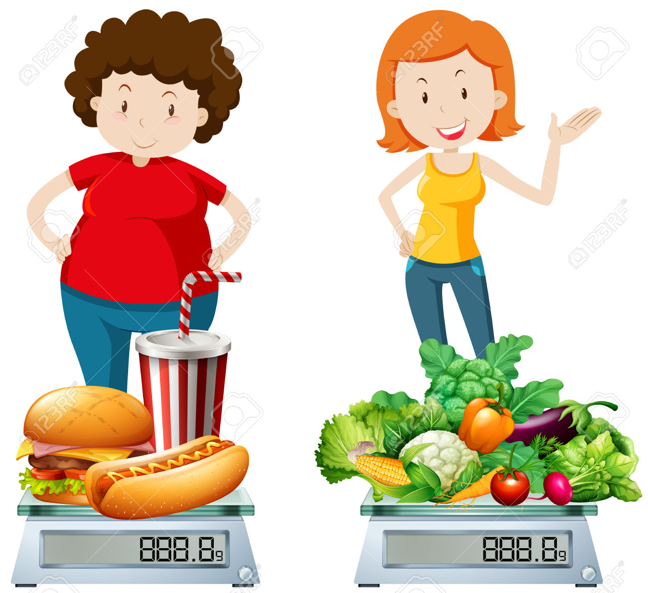 Healthy Eating Cartoon Images Kids Eating Healthy Breakfast Royalty 