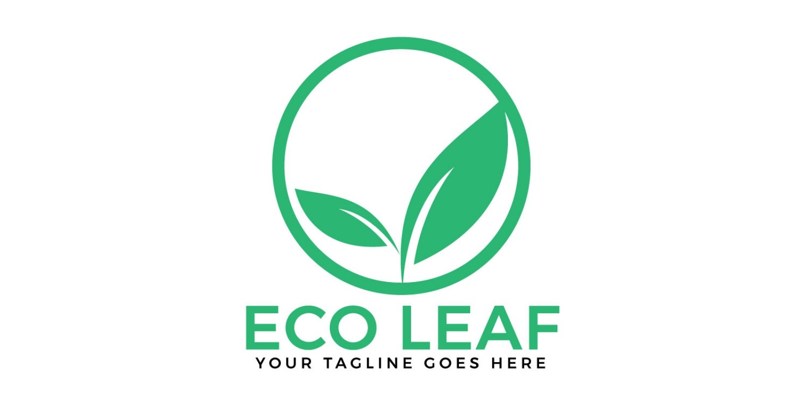 Eco Leaf Vector Logo Design.