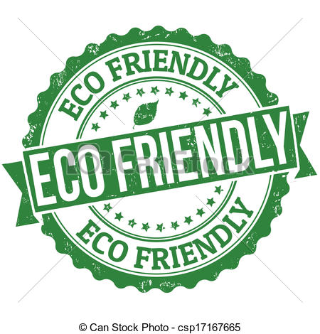 Clip Art Vector of Eco friendly stamp.