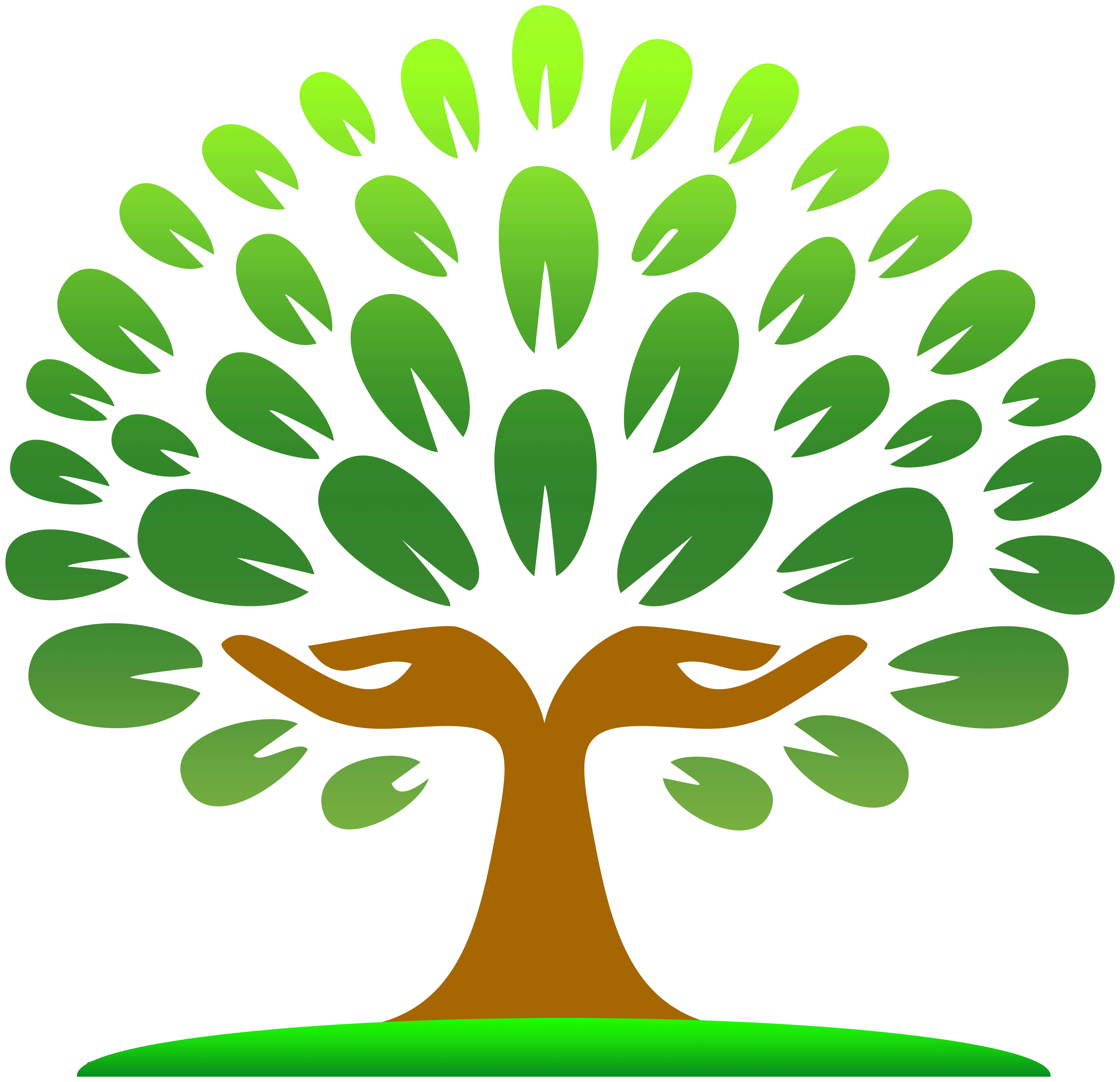 Hands Tree PNG Clipart.
