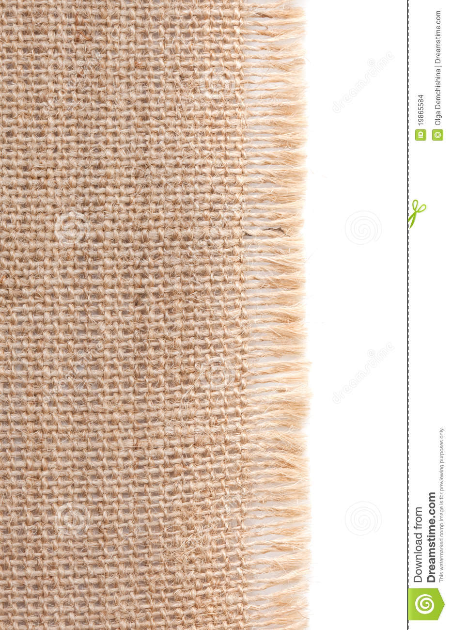 Burlap With Frayed Edges Stock Images.