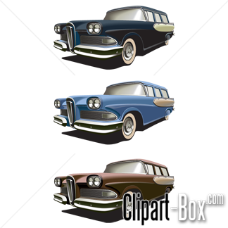 CLIPART EDSEL RETRO STATION WAGON.