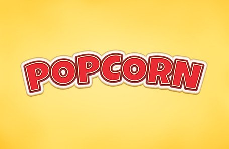 Popcorn Text Effect Clipart Picture Free Download.