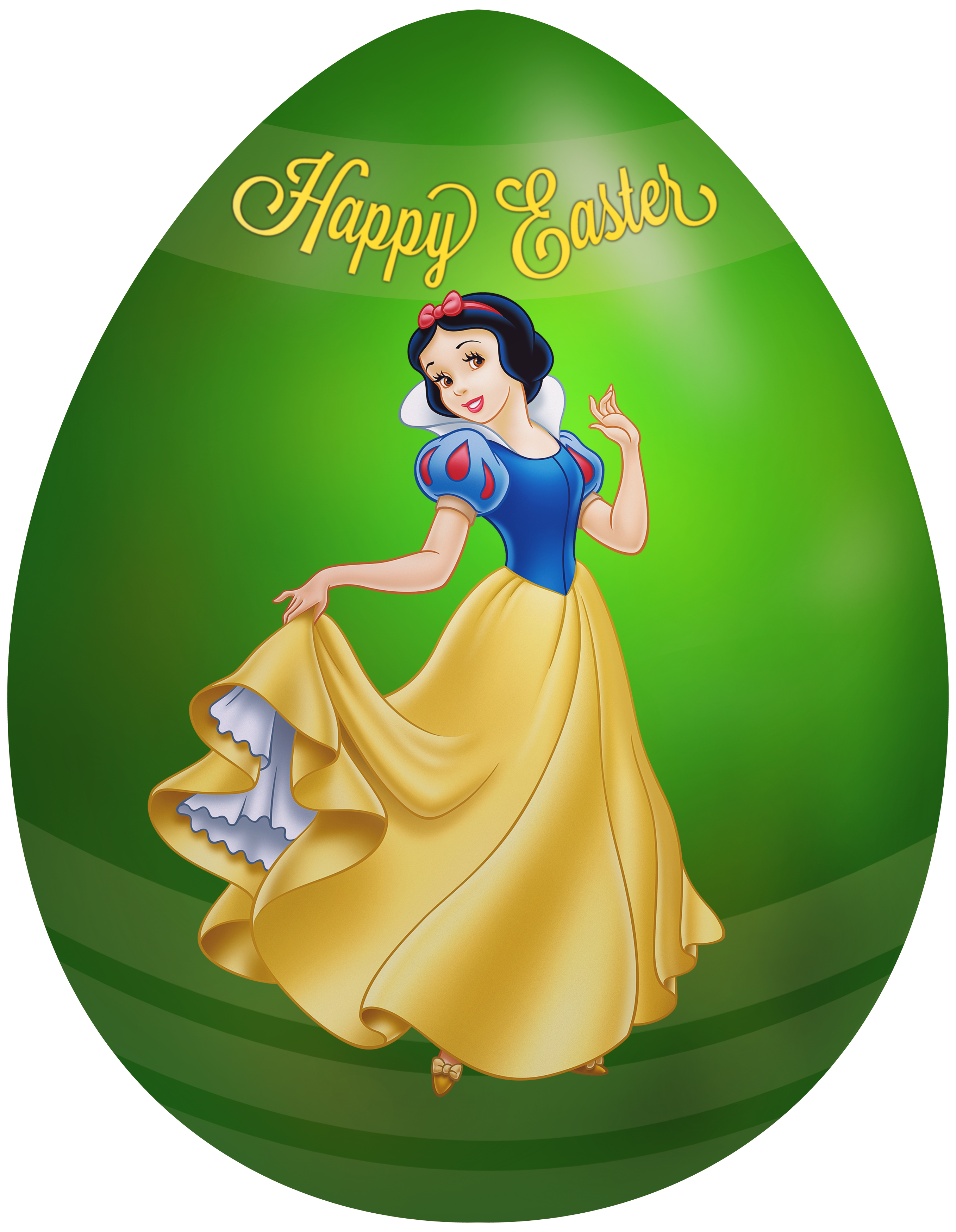 Kids Easter Egg Snow White PNG Clip Art Image.
